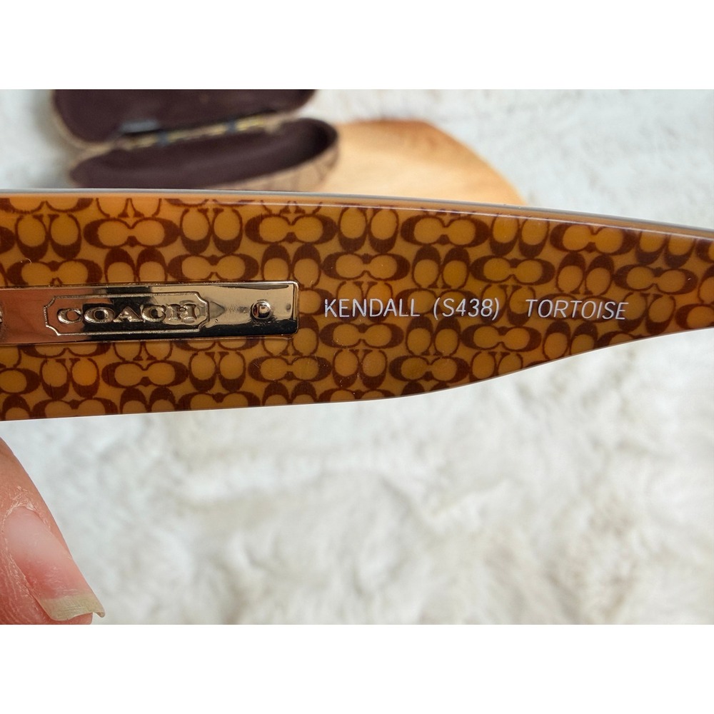 Coach Kendall S438 Tortoise Sunglasses Oval Frame Signature Logo with Case - Picture 6 of 8
